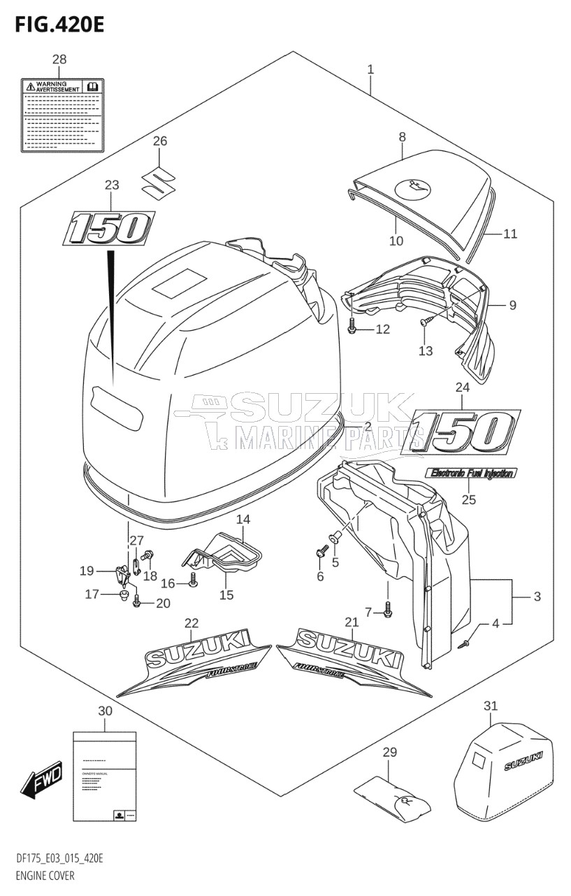 ENGINE COVER (DF150Z:E03)