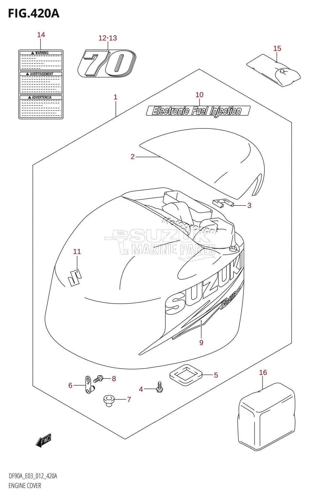 ENGINE COVER (DF70A:E03)