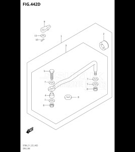 10004F-140001 (2021) 100hp E01 E40-Gen. Export 1 - Costa Rica (DF100BT  DF100BT   DF100BT) DF100B drawing DRAG LINK ((DF70ATH,DF90ATH):(022,023))