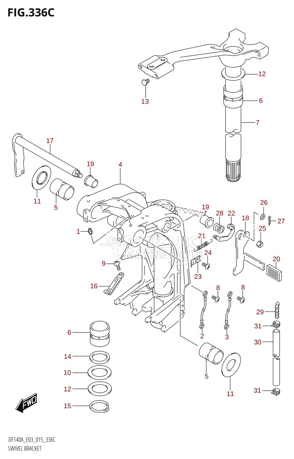 SWIVEL BRACKET (DF115AZ:E03)