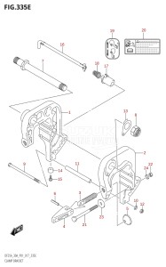 03003F-710001 (2017) 30hp P01 P40-Gen. Export 1 (DF30A  DF30AQ  DF30AR  DF30AT  DF30ATH  DT30  DT30R) DF30A drawing CLAMP BRACKET (DF30A:P40)