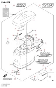 DF225T From 22503F-510001 (E03)  2015 drawing ENGINE COVER (DF225T:E03)