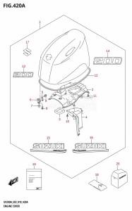 DF200A From 20003F-810001 (E03)  2018 drawing ENGINE COVER (DF200AT,DF200AZ)