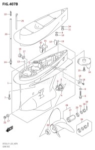 DF250ST From 25004F-240001 (E03)  2022 drawing GEAR CASE (DF200Z)