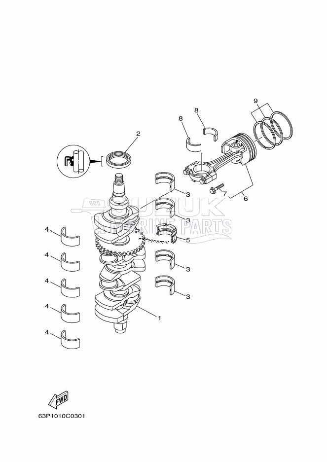 CRANKSHAFT--PISTON