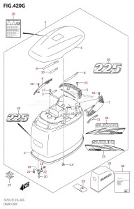 DF200 From 20002F-610001 (E01 E40)  2016 drawing ENGINE COVER (DF225T:E40,DF225Z:E40)