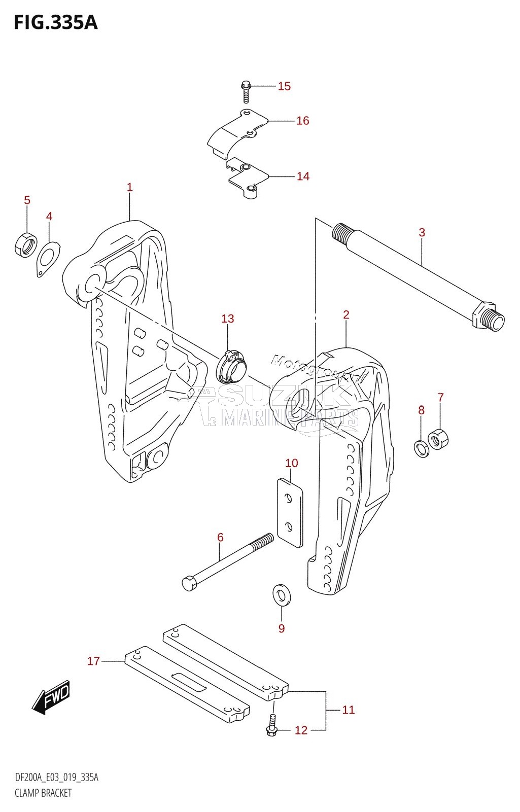 CLAMP BRACKET (DF200AT,DF200AZ,DF175AT)