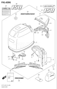 17502Z-510001 (2005) 175hp E03-USA (DF175Z) DF175Z drawing ENGINE COVER (DF150ZG:E03)