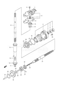 Outboard DF 25 V-Twin drawing Drive Shaft