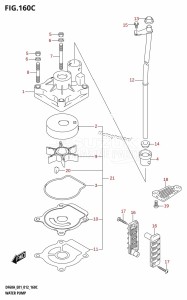 DF40A From 04003F-210001 (E01)  2012 drawing WATER PUMP (DF40AST:E34)