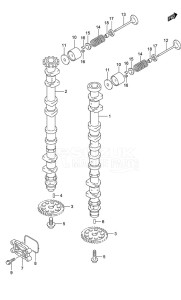 DF 150 drawing Camshaft (Model: TG/ZG)