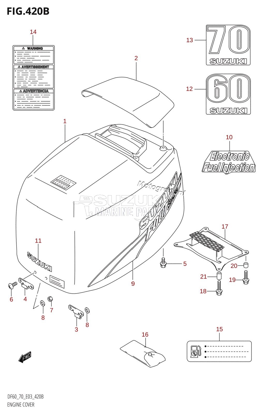 ENGINE COVER (K3,K4,K5,K6,K7,K8,K9)