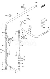 Outboard DF 250 drawing Fuel Injector