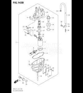 09003F-040001 (2020) 90hp E01 E40-Gen. Export 1 - Costa Rica (DF90ATH) DF90A drawing FUEL VAPOR SEPARATOR (E40)