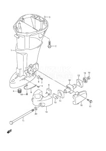 Outboard DF 25 V-Twin drawing Drive Shaft Housing