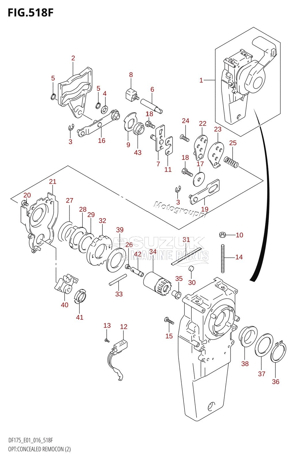 OPT:CONCEALED REMOCON (2) (DF175T:E40)