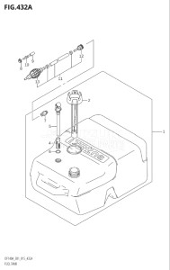 14003Z-510001 (2005) 140hp E01 E40-Gen. Export 1 - Costa Rica (DF140AZ) DF140AZ drawing FUEL TANK