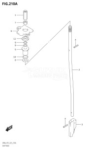 00801F-340001 (2023) 8hp P01-Gen. Export 1 (DF8A    DF8AR) DF8A drawing SHIFT ROD