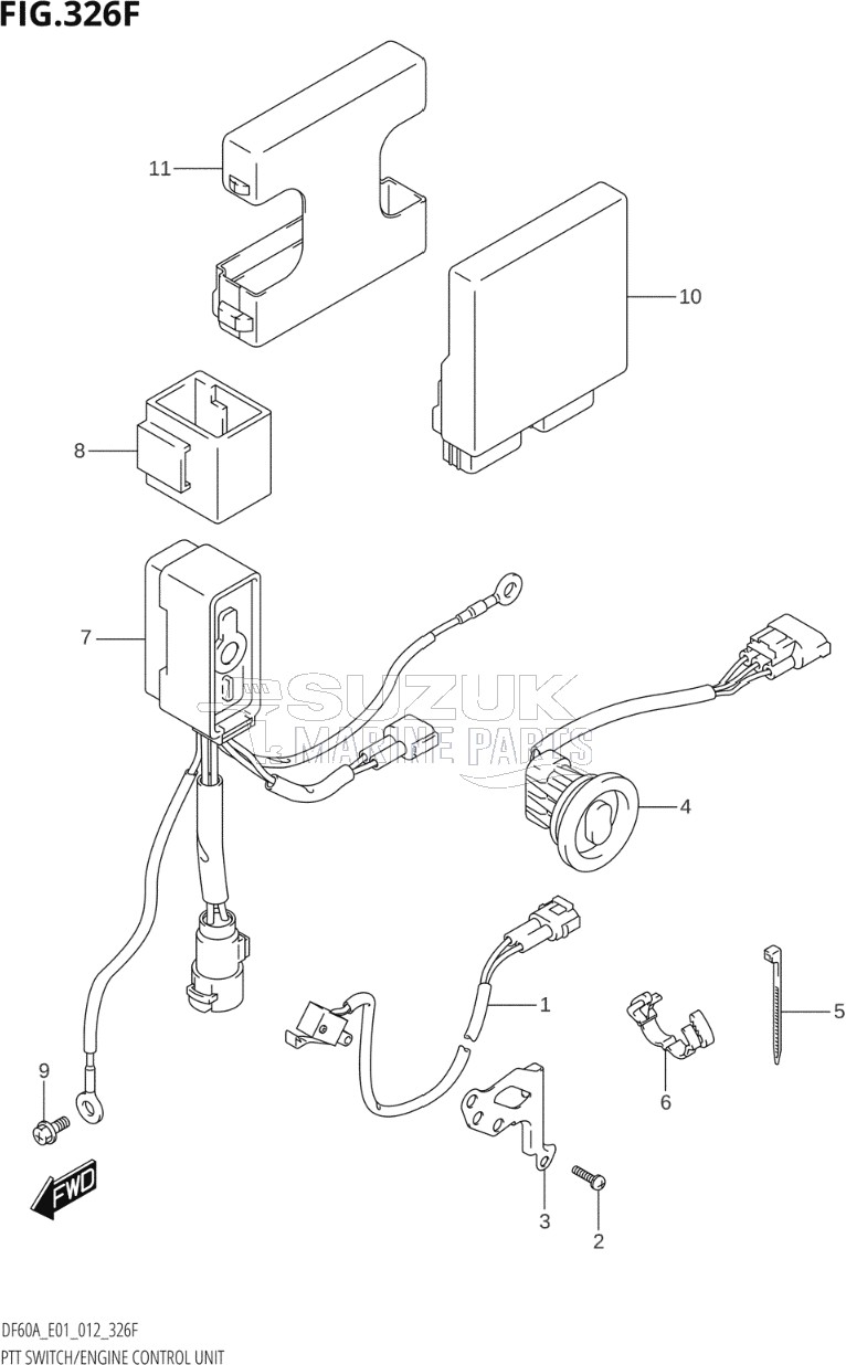 PTT SWITCH / ENGINE CONTROL UNIT (DF60A:E01)