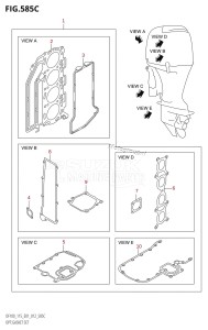 DF115T From 11502F-210001 (E01 E40)  2012 drawing OPT:GASKET SET (DF115T:E01)