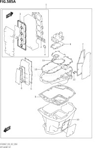 20004F-140001 (2021) 200hp E03-USA (DF200AST   DF200AST) DF200AST drawing OPT:GASKET SET