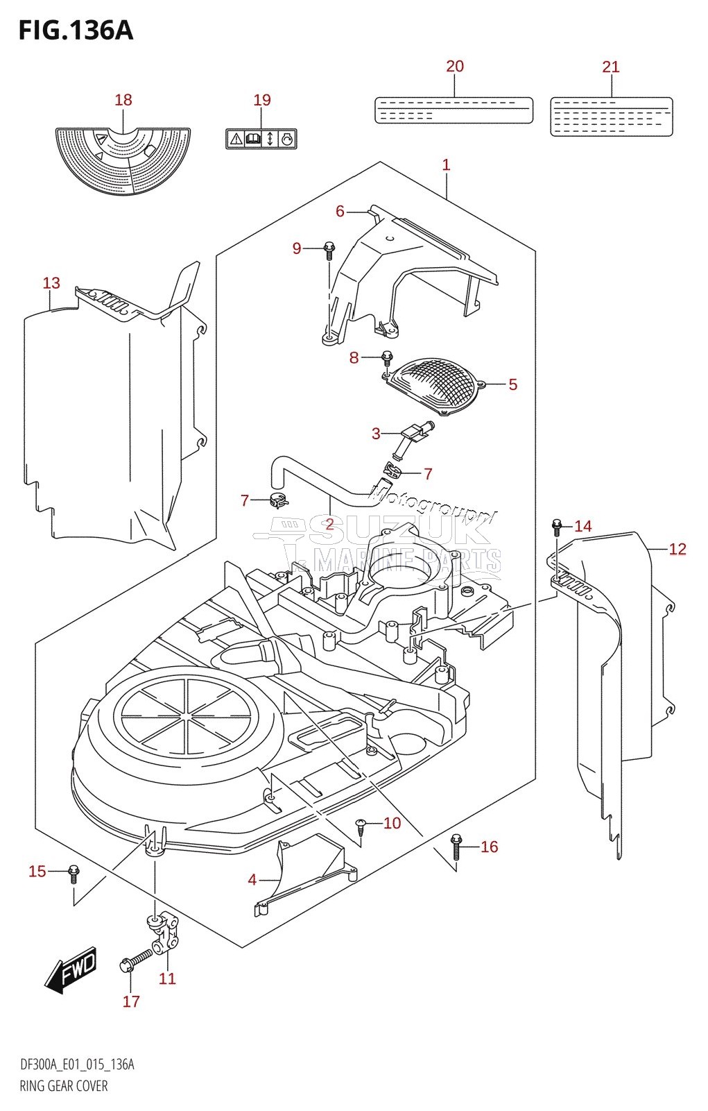 RING GEAR COVER (DF300A:E01)