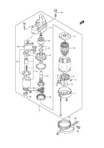 Outboard DF 175 drawing Starting Motor