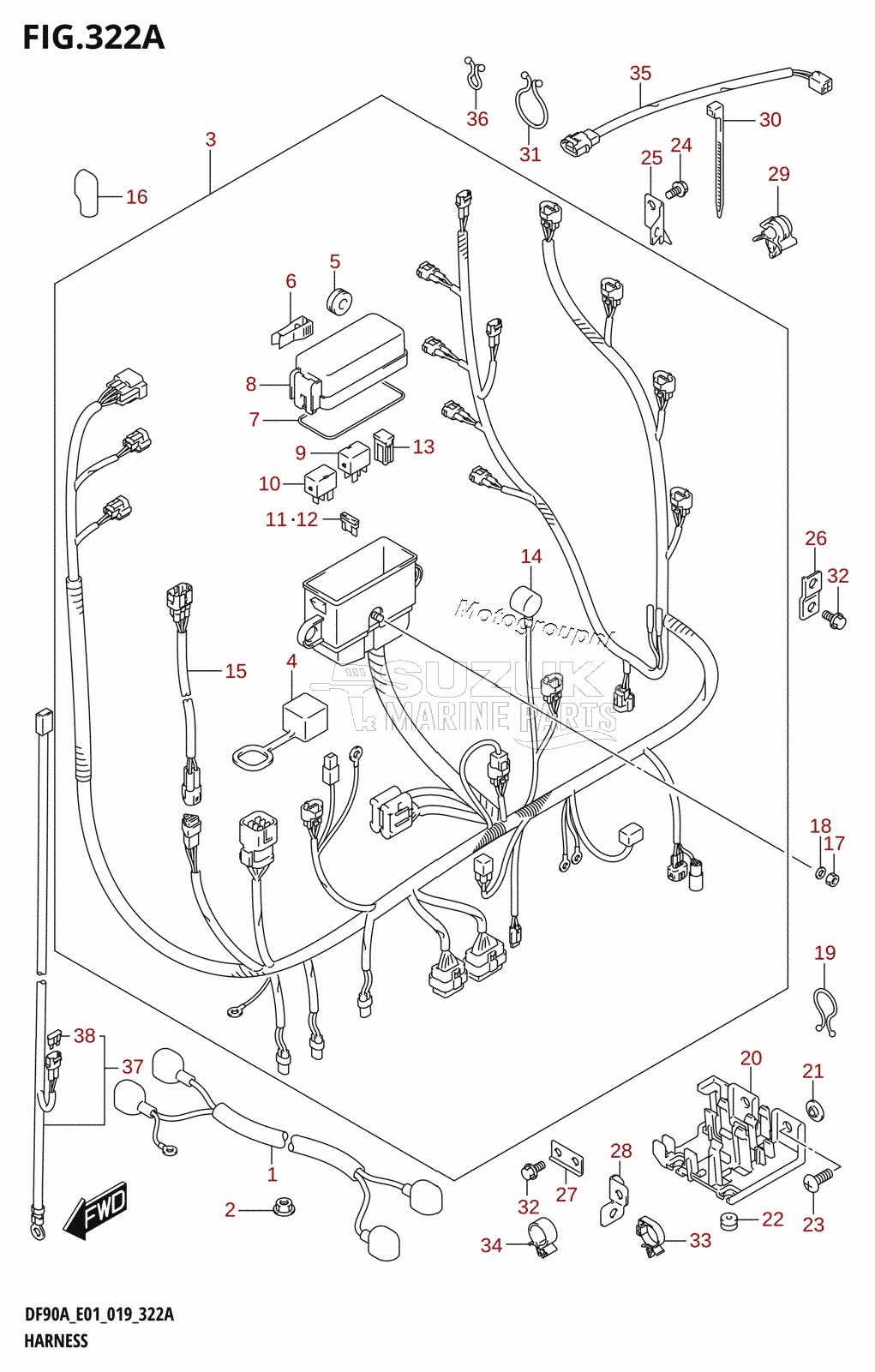 HARNESS (DF70A,DF70ATH,DF80A,DF90A,DF90ATH)