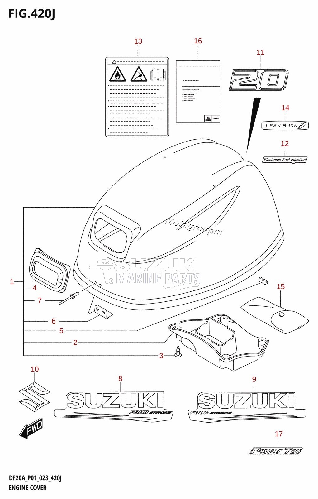 ENGINE COVER ((DF20A,DF20AR,DF20AT,DF20ATH):020)