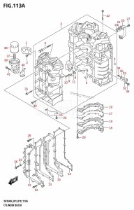 DF350A From 35001F-910001 (E01)  2019 drawing CYLINDER BLOCK