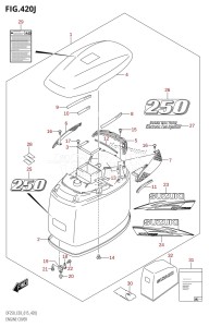 DF250T From 25004F-510001 (E03)  2015 drawing ENGINE COVER (DF250T:E03)