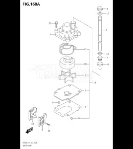 10004F-140001 (2021) 100hp E01 E40-Gen. Export 1 - Costa Rica (DF100BT  DF100BT   DF100BT) DF100B drawing WATER PUMP