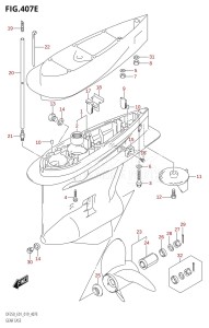 DF225T From 22503F-910001 (E01 E40)  2019 drawing GEAR CASE (DF225T,DF250T)