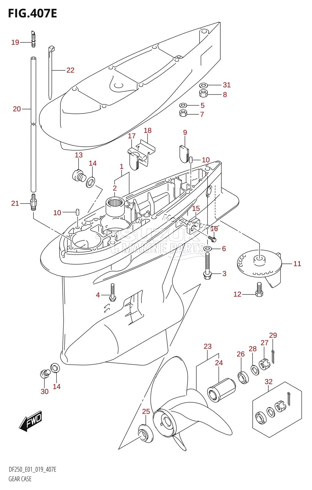 GEAR CASE (DF225T,DF250T)