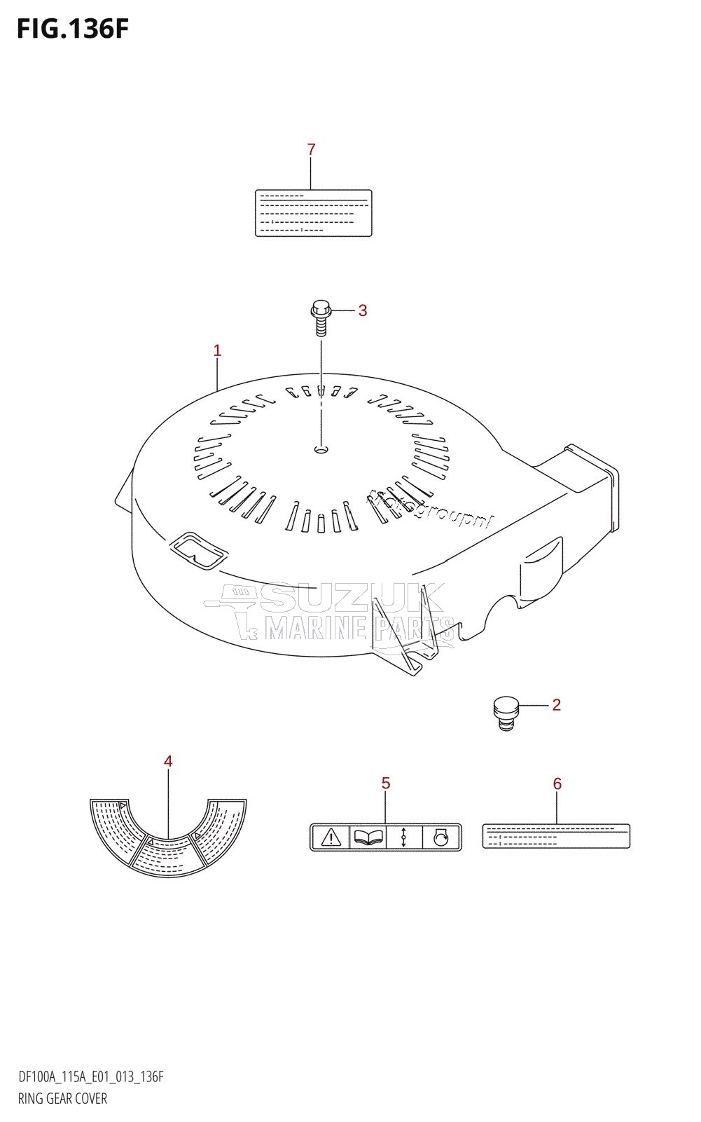 RING GEAR COVER (DF115AZ:E40)