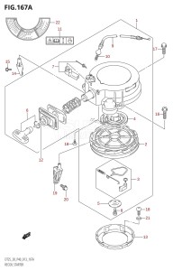 DT30 From 03005-310001 ()  2013 drawing RECOIL STARTER (DT25K:P36)