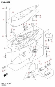 DF250 From 25003F-040001 (E01 E03 E40)  2020 drawing GEAR CASE (DF250Z)