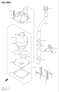 10001F-980001 (2009) 100hp E03-USA (DF100TK9) DF100 drawing WATER PUMP (K9)