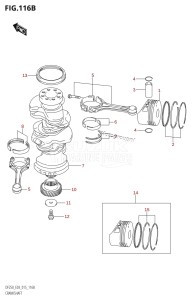 DF250T From 25004F-510001 (E03)  2015 drawing CRANKSHAFT (DF200Z:E03)