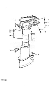 DT4 From 00402-718001 ()  1987 drawing DRIVE SHAFT HOUSING