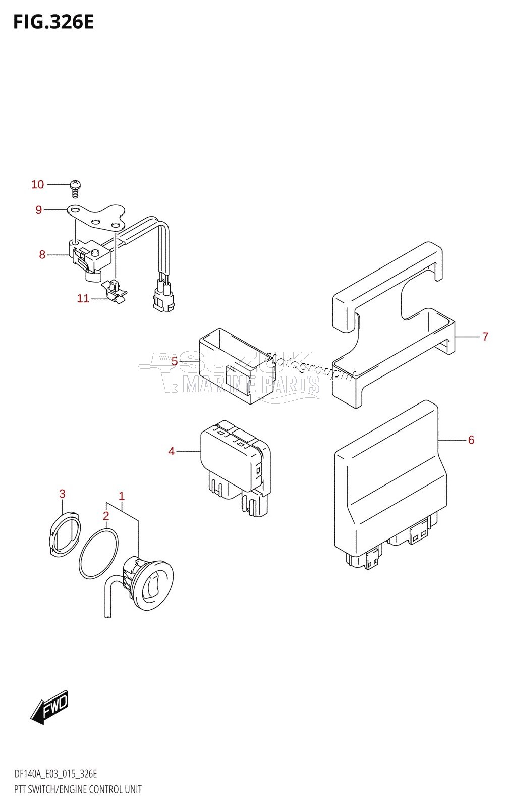 PTT SWITCH /​ ENGINE CONTROL UNIT (DF140AZ:E03)