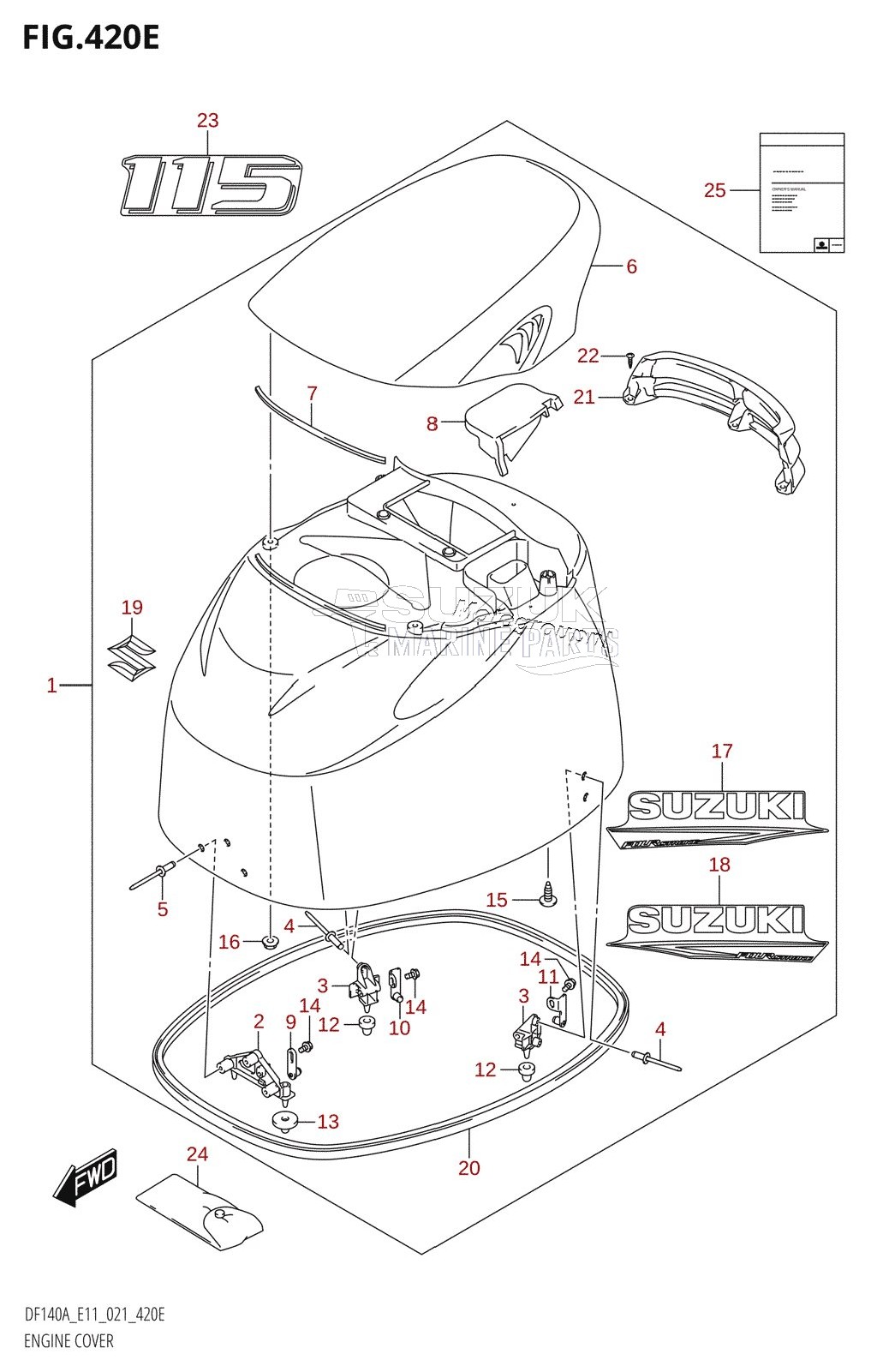 ENGINE COVER ((DF115AT,DF115AZ):021)