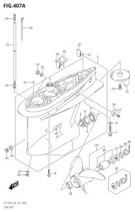 15003P-710001 (2017) 150hp E01 E40-Gen. Export 1 - Costa Rica (DF150AP) DF150AP drawing GEAR CASE (DF150AP:E01)