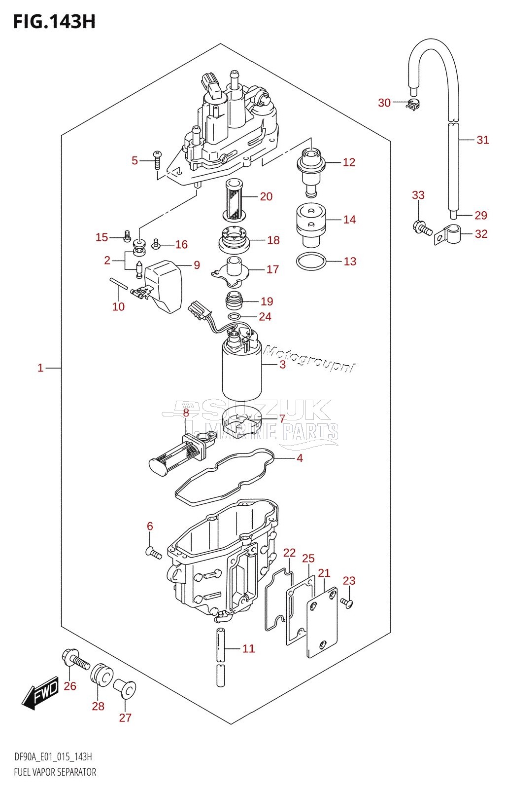 FUEL VAPOR SEPARATOR (DF90A:E40)