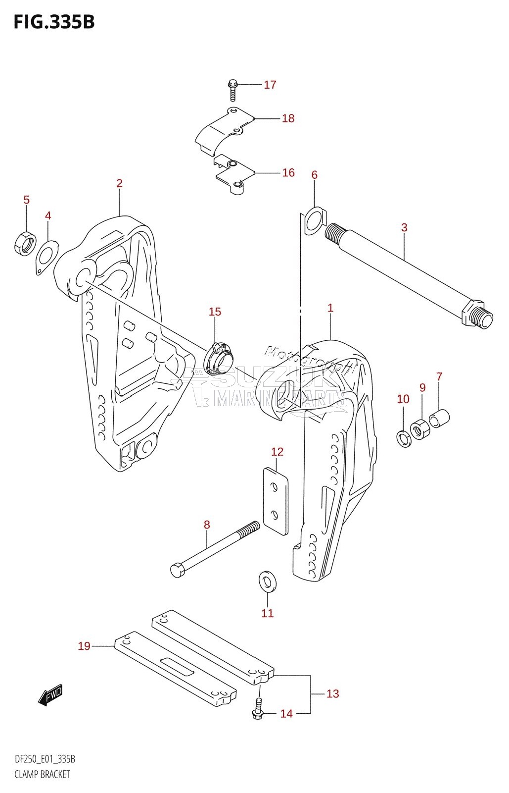 CLAMP BRACKET (L-TRANSOM)