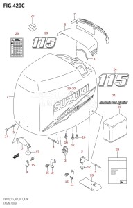 DF100 From 10002F-210001 (E01 E40)  2012 drawing ENGINE COVER (DF115T:E01)