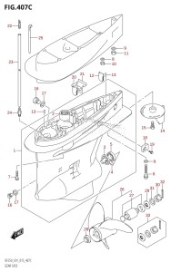 DF200Z From 20002Z-510001 (E01 E40)  2015 drawing GEAR CASE (DF200Z:E01)