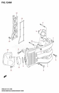 DF60A From 06002F-410001 (E01 E40)  2014 drawing INTAKE MANIFOLD /​ SILENCER /​ EXHAUST COVER (DF60ATH:E40)