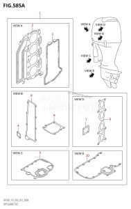 DF100 From 10002F-110001 (E03)  2011 drawing OPT:GASKET SET