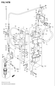 22503Z-310001 (2013) 225hp E01 E40-Gen. Export 1 - Costa Rica (DF225Z) DF225Z drawing FUEL PUMP / FUEL VAPOR SEPARATOR (DF200T:E40)